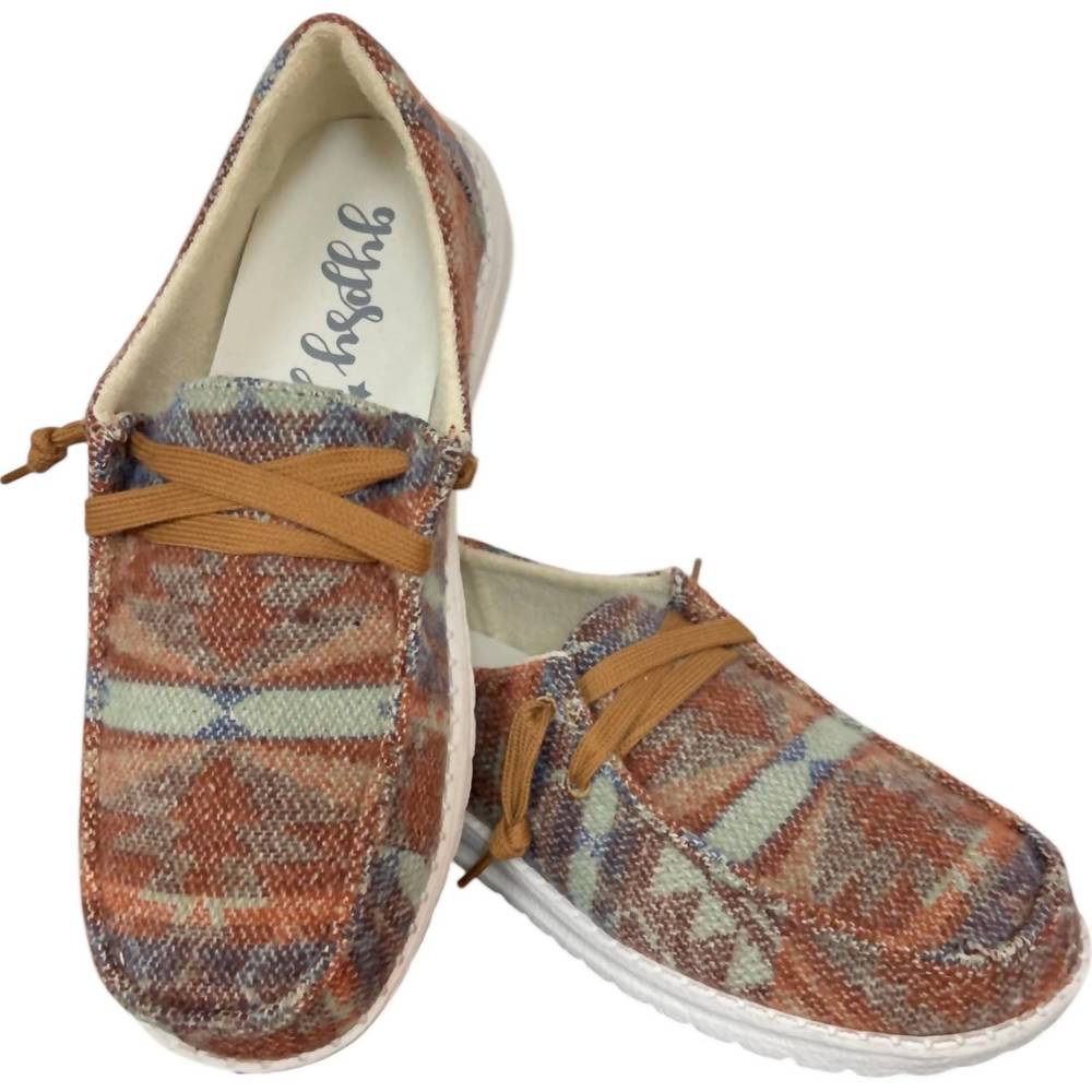 NEW VERY G women's aaliyah shoes in multi-colored aztec print
